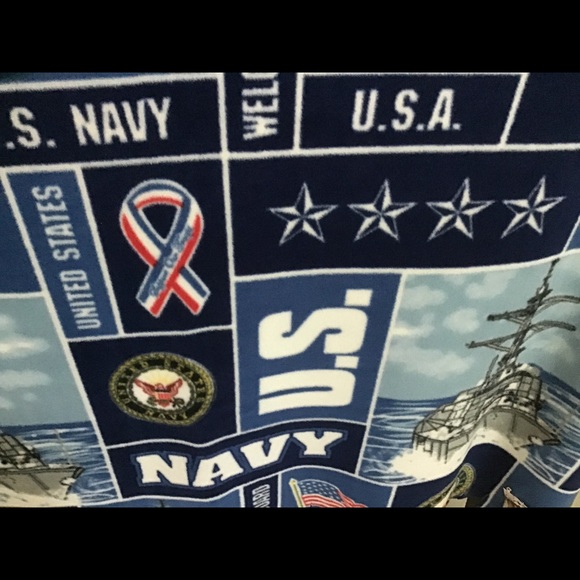 U.S. Navy fringed decorative throw - Picture 3 of 4